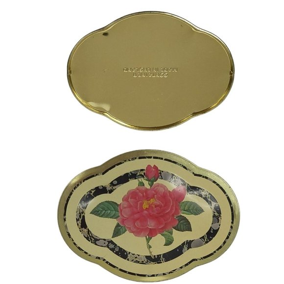 Vintage Raphael Tuck Sons Tin Container Floral Rose Storage Made In England - Picture 10 of 10